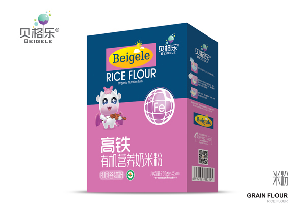 貝格樂高鐵有機營養奶米粉 盒裝