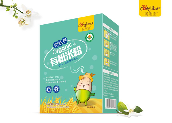 聰俐寶鈣鐵鋅有機米粉 盒裝