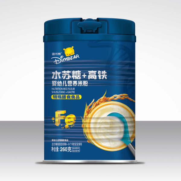 迪米熊嬰幼兒營養米粉-水蘇糖+高鐵