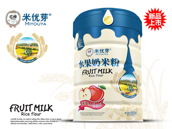米優芽水果奶米粉-蘋果淮山強化鐵聽裝