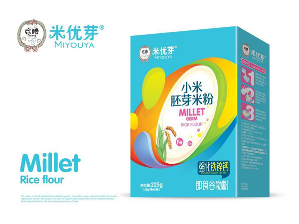 米優芽小米胚芽米粉-強化鐵鋅鈣盒裝