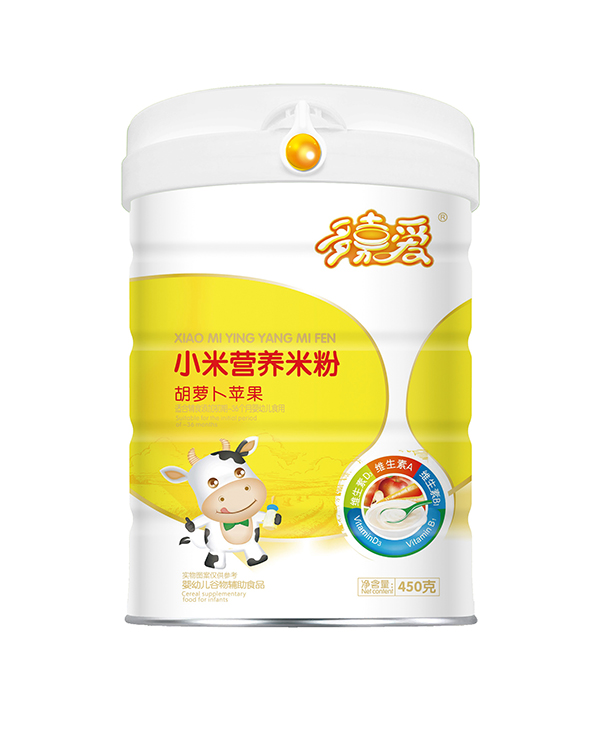 多嘉愛小米營養米粉聽裝 胡蘿卜蘋果