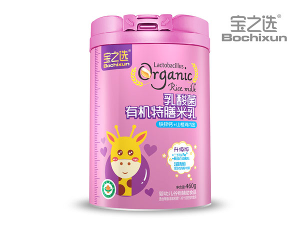 寶之選乳酸菌有機特膳米乳 鐵鋅鈣+山楂雞內(nèi)金