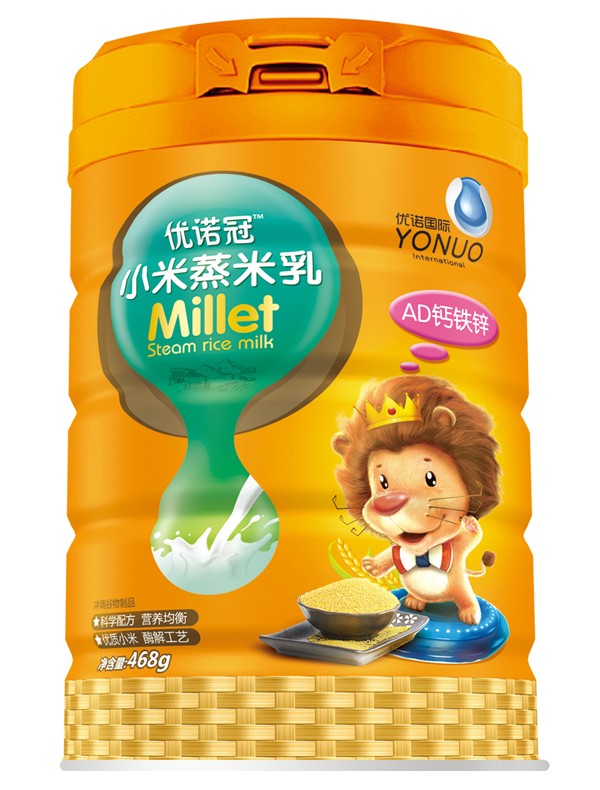 優諾冠小米蒸米乳 AD鈣鐵鋅 聽裝