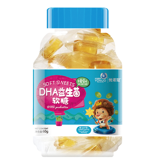 優諾冠DHA益生菌軟糖 白葡萄味