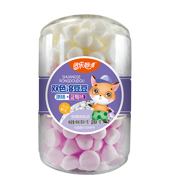 倍樂媽咪雙色溶豆豆-雙扣罐原味+藍莓味