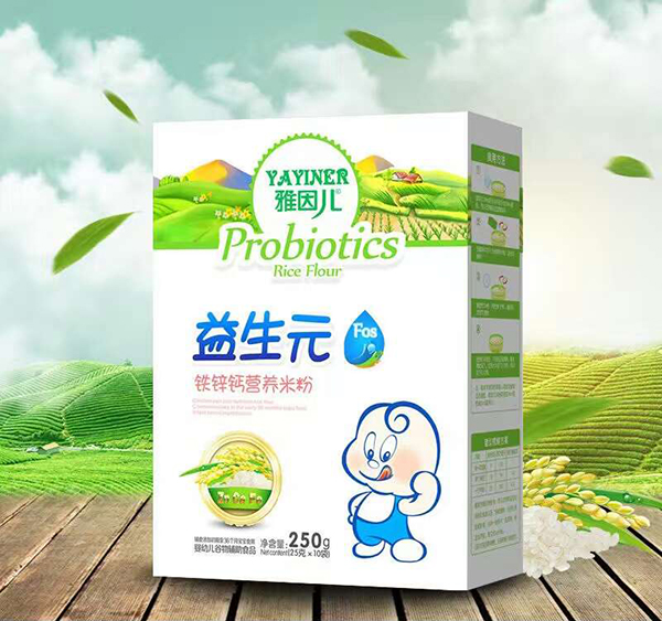 雅因兒益生元鐵鋅鈣營養米粉