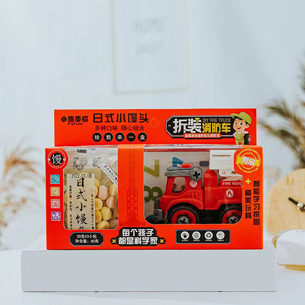 小豬泰德日式小饅頭 拆裝消防車