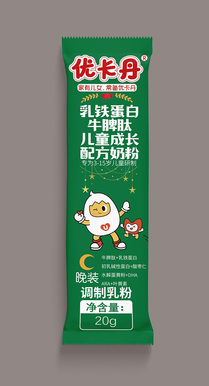 優卡丹乳鐵蛋白牛脾肽兒童成長配方奶粉 晚裝