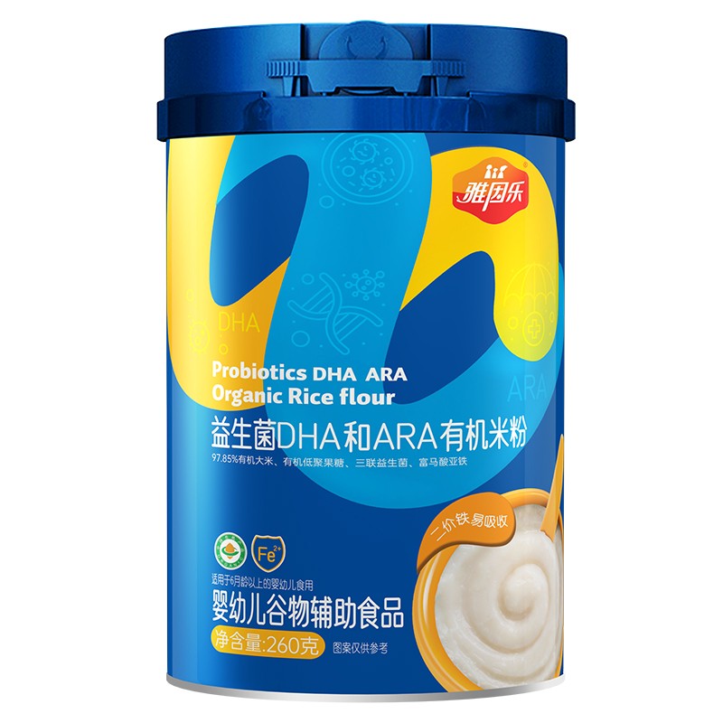 雅因樂益生菌DHA和ARA有機米粉