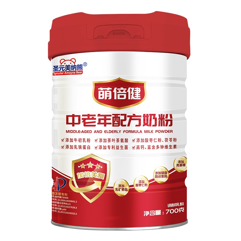 圣元美納熊萌倍健中老年配方奶粉