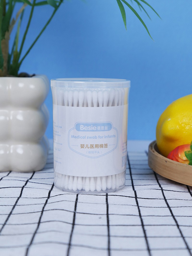 蓓恩絲嬰兒醫用棉簽(細軸平頭)