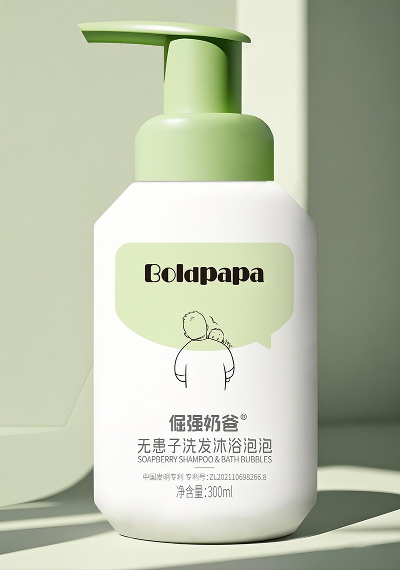 倔強奶爸無患子洗發沐浴泡泡