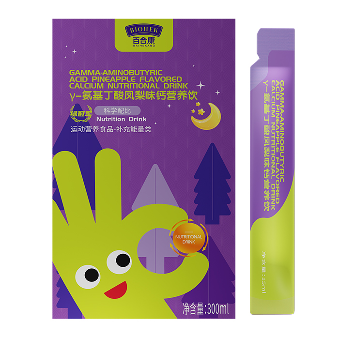 百合康綠冠軍γ-氨基丁酸鳳梨味鈣營養飲