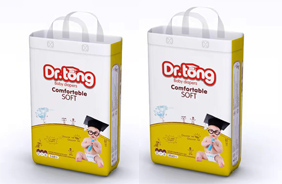 童博士紙尿褲黃色包裝