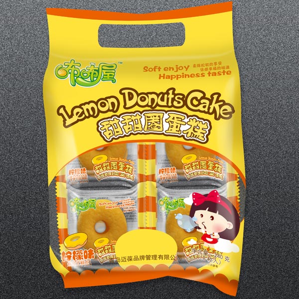 咘咘屋檸檬味甜甜圈蛋糕大包裝