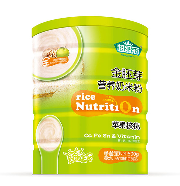 超級冠蘋果核桃營養(yǎng)奶米粉500克