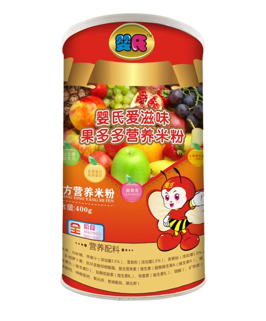 嬰氏果多多營養米粉罐子