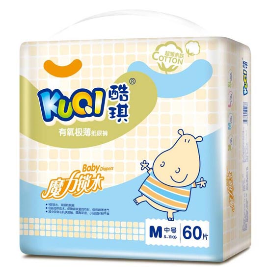 酷琪有氧極薄紙尿褲M(mǎn)60片